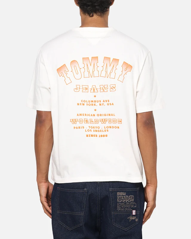Tommy Jeans Arch Western Backprint T-Shirt Ancient White L