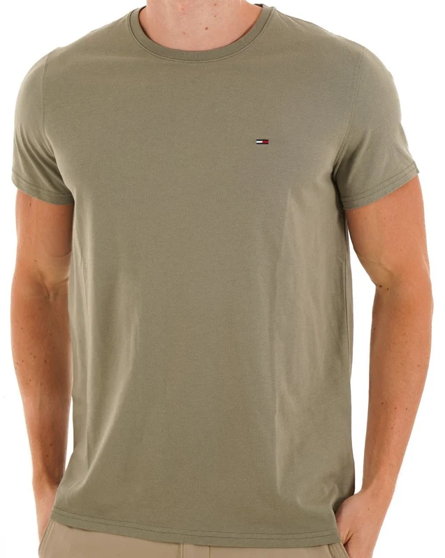 Tommy Jeans Slim Fit T Shirt Utility Sage S