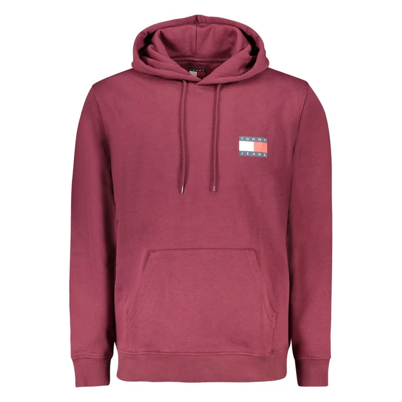 Tommy Hilfiger Red Cotton Men's Sweatshirt with Hood XL