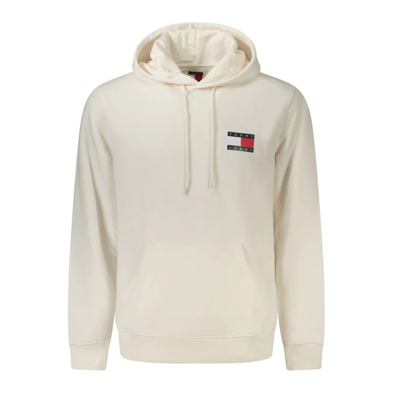 Tommy Hilfiger White Cotton Men's Hooded Sweatshirt L