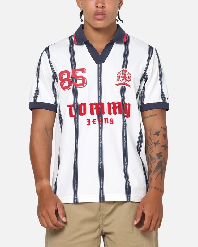 Tommy Jeans Sports Polo T-Shirt Ecru 2XL