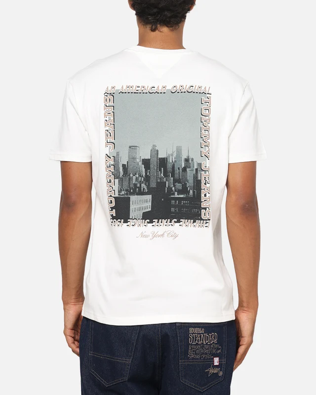 Tommy Jeans Regular Photo T-Shirt Ecru M