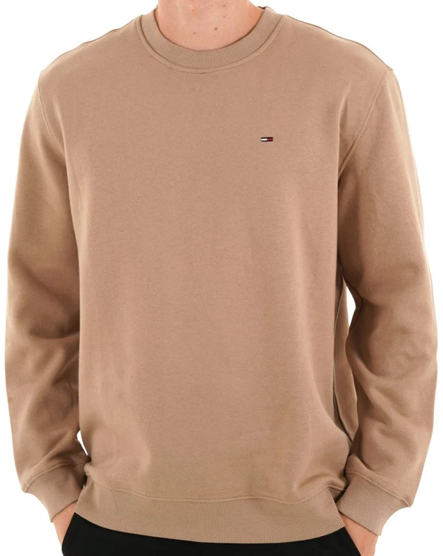 Tommy Jeans Flag Crew Sweatshirt Taupe M