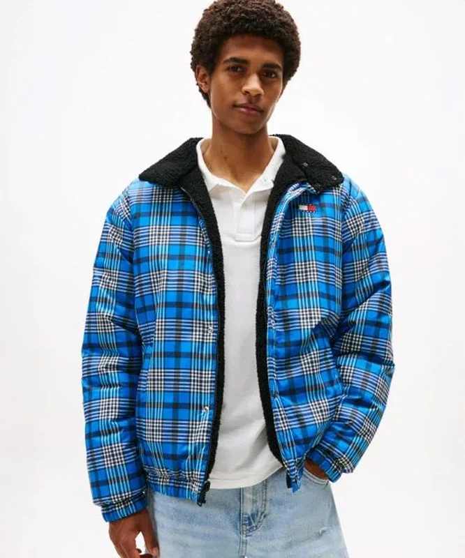 Tommy Hilfiger Reversible Teddy Jacket Mavi / L