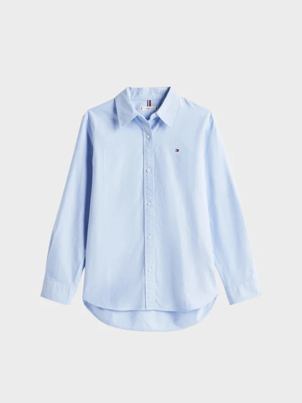 Tommy Hilfiger - Women's Relaxed Fit Oxford Shirt Blue / 34