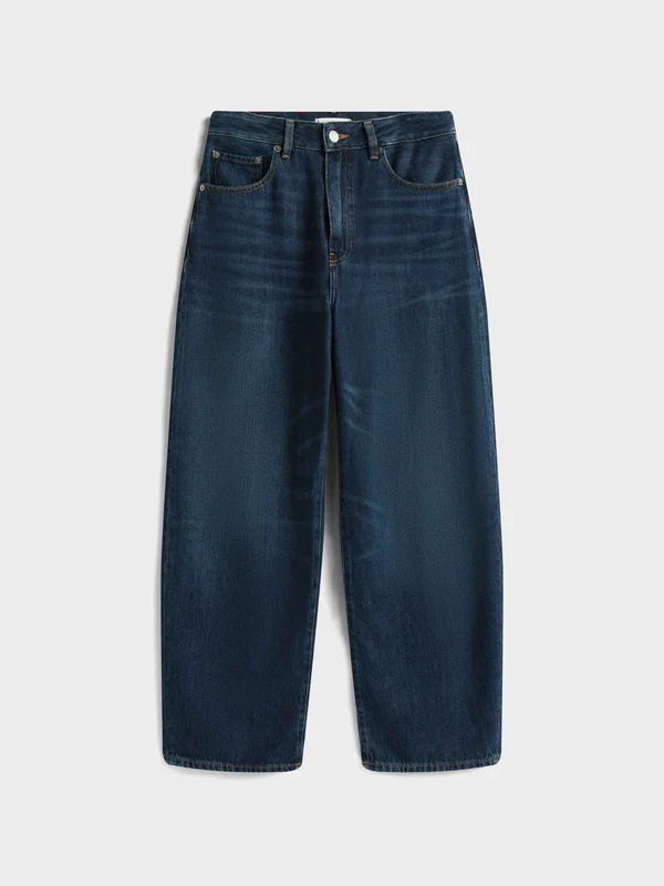 Tommy Hilfiger - Women's Mid Rise Relaxed Barrel Leg Jeans Denim / 29