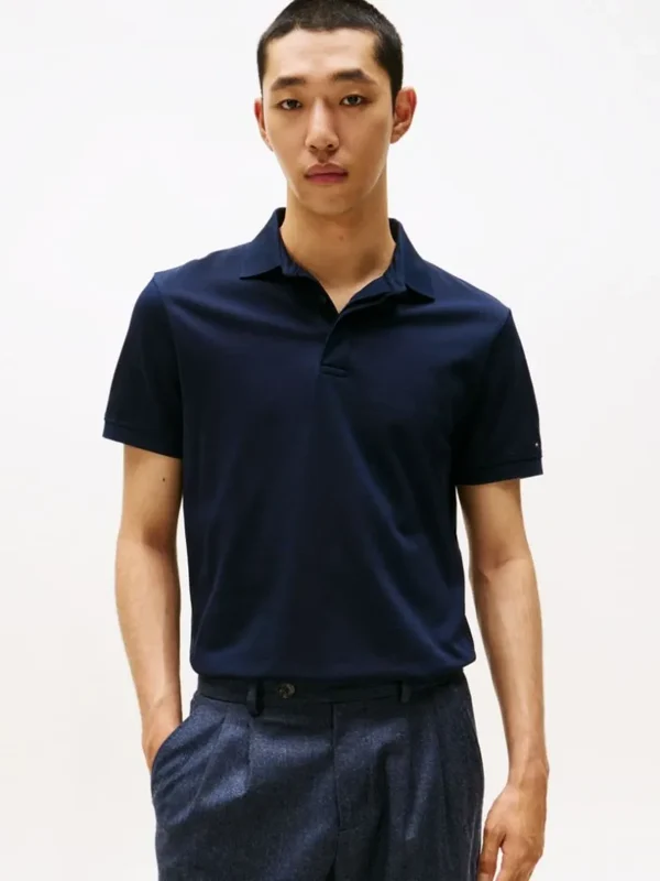 Tommy Hilfiger Mens Hidden Placket Regular Polo - Navy Blue Navy Blue / XL