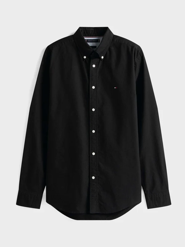 Tommy Hilfiger - Men's Heritage Regular Fit Oxford Shirt Black / L