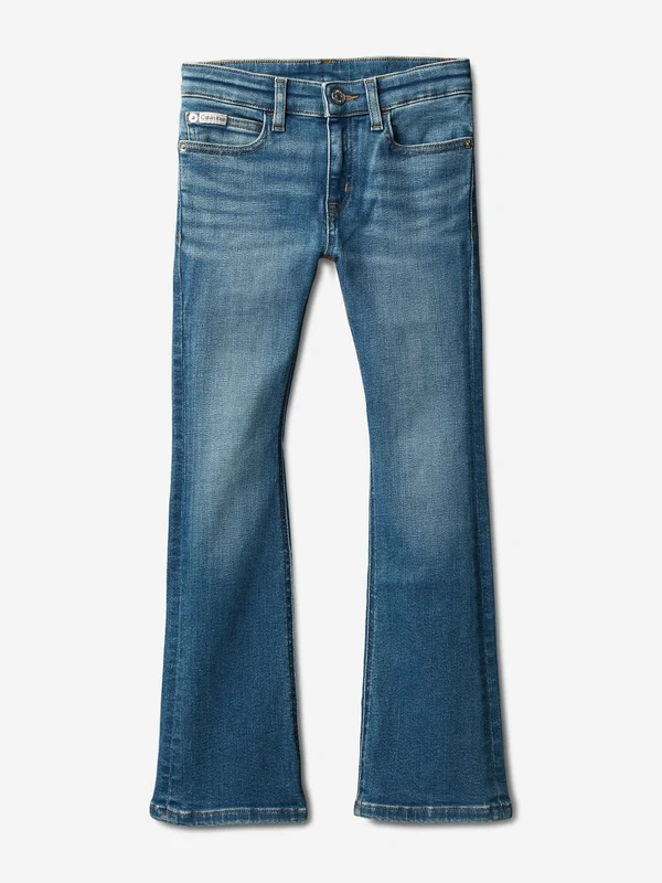 Calvin Klein Girls Mr Flare Essential Jeans in Blue Blue / 12 Yrs