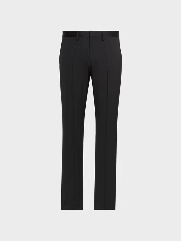 Calvin Klein Jeans - Men's Slim Wool Tuxedo Trousers Black / 54