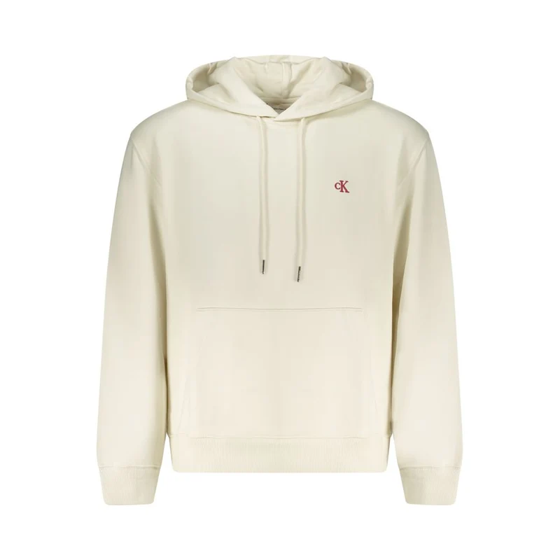 Calvin Klein White Cotton Men's Hoodie M