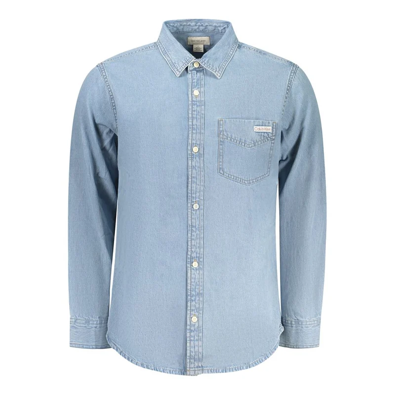 Calvin Klein Azzurro Cotton Men's Shirt S