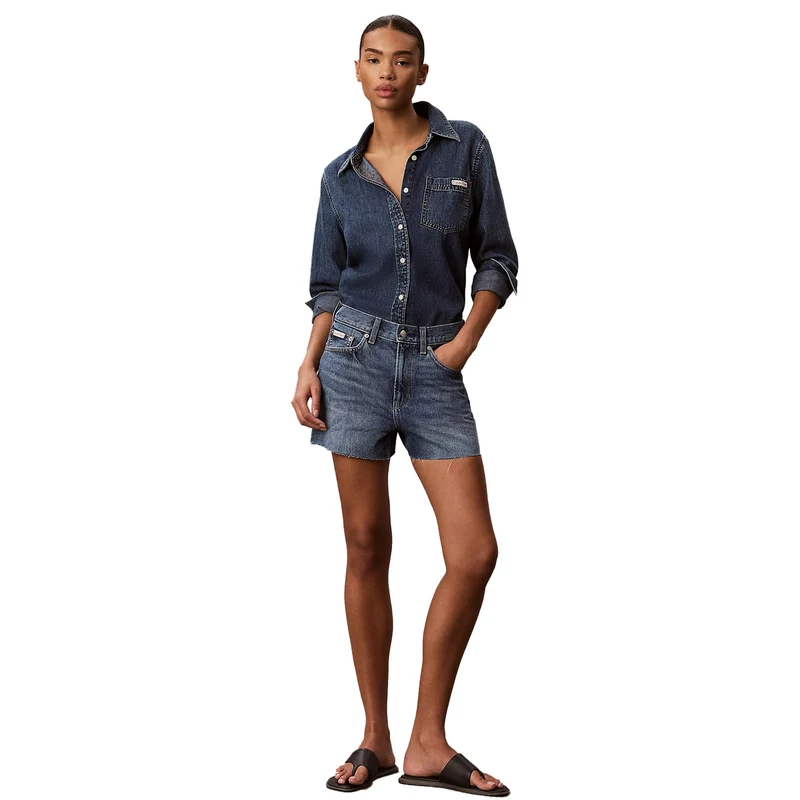 Shorts Donna Calvin Klein Stile Anni 90 Blu 27