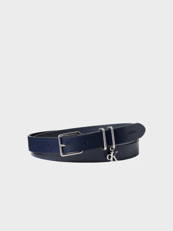 Calvin Klein Jeans - Women's Monogram Charm Keeper Belt Navy / 85