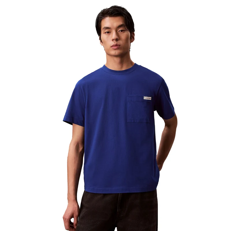 T-Shirt Uomo Calvin Klein Stemma Blu M