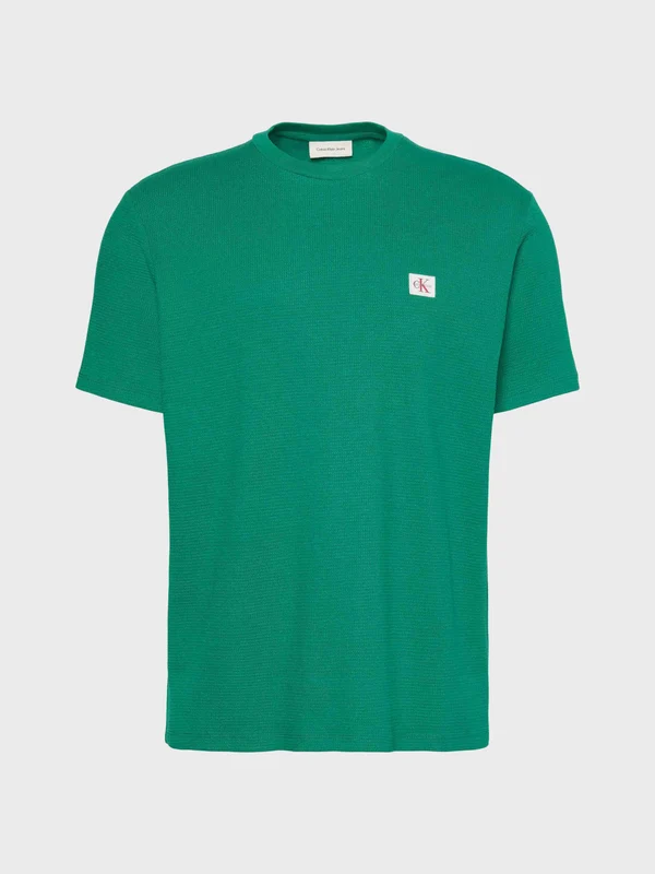 Calvin Klein Jeans - Men's Classic Waffle T- Shirt Dark Green / XL
