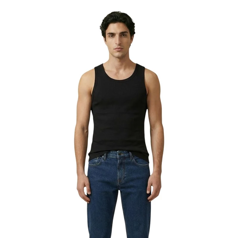 Calvin Klein Jeans Black Cotton Tank Tops IT52 | XL