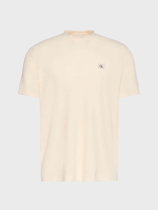 Calvin Klein Jeans - Men's Classic Waffle T- Shirt Beige / S