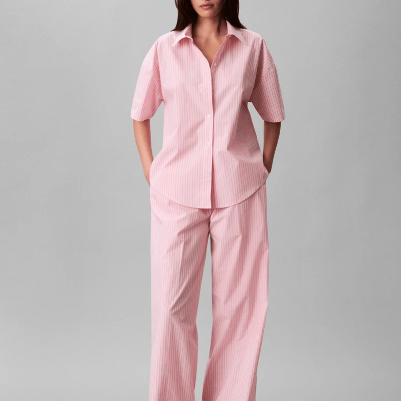 Calvin Klein pajamas, pink Sera Stripe Cradle Pink / XS