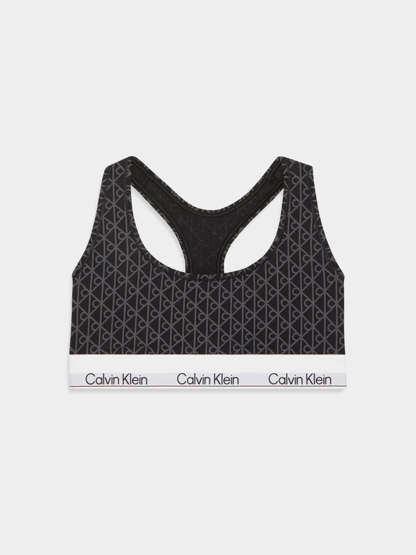 Calvin Klein - Women's Bralette Unlined Bralette Top Black / Grey / L