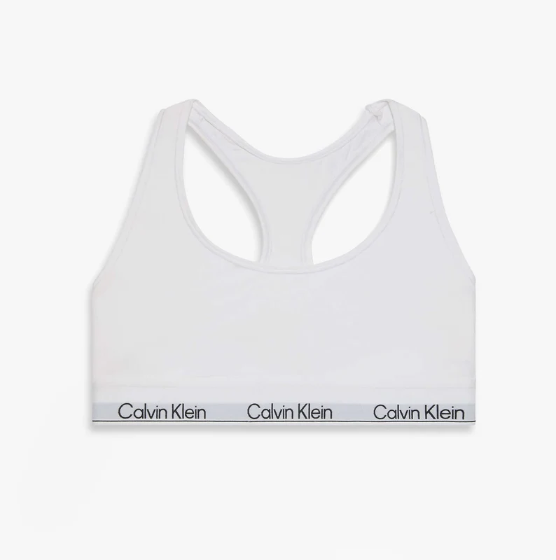 Calvin Klein Icon Cotton Modal Womens Unlined Bralette White Large