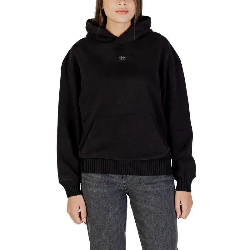 Calvin Klein Jeans Black Cotton Hoodie IT38|XS