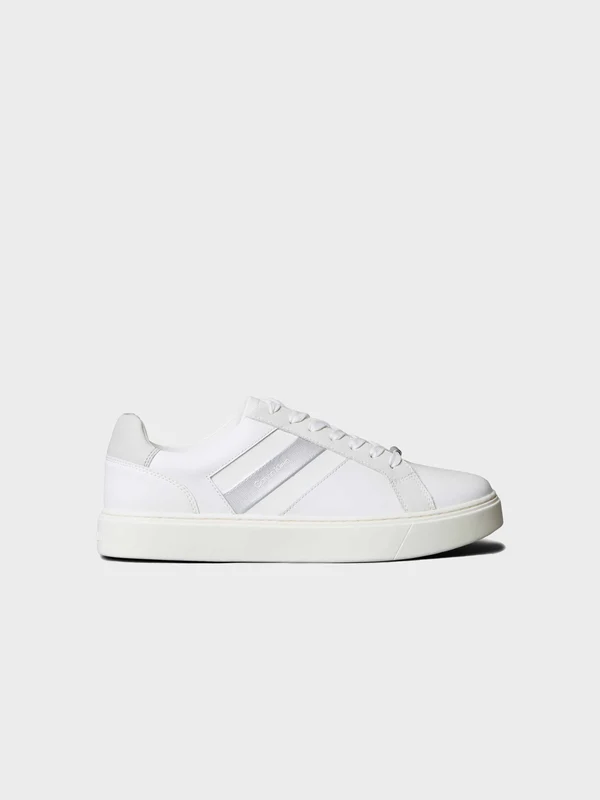 Calvin Klein Jeans - Men's Classic Cupsole Laceup Tape Sneakers Bright White / 45