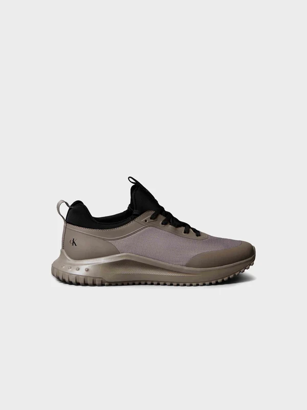 Calvin Klein Jeans - Men’s Eva Runner Laceup Sock Mat Mix Sneakers Brown/Black / 42