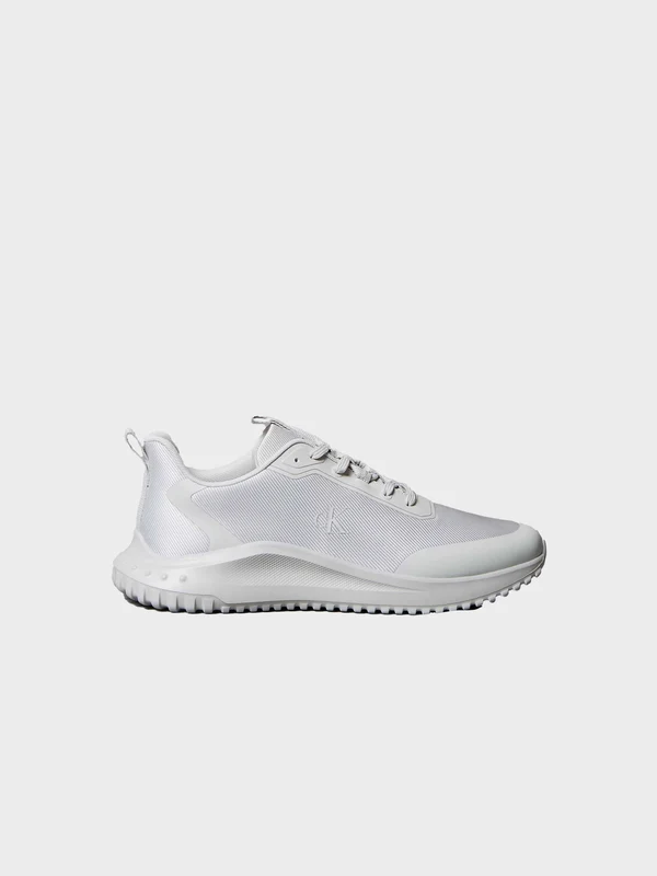 Calvin Klein Jeans - Men's Eva Runner Lace Up Mat Mix Sneakers Light Grey / 44
