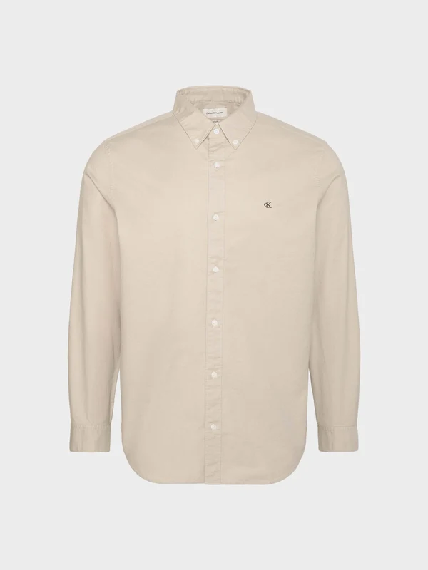 Calvin Klein Jeans - Men's Long Sleeve Shirt Beige / XL