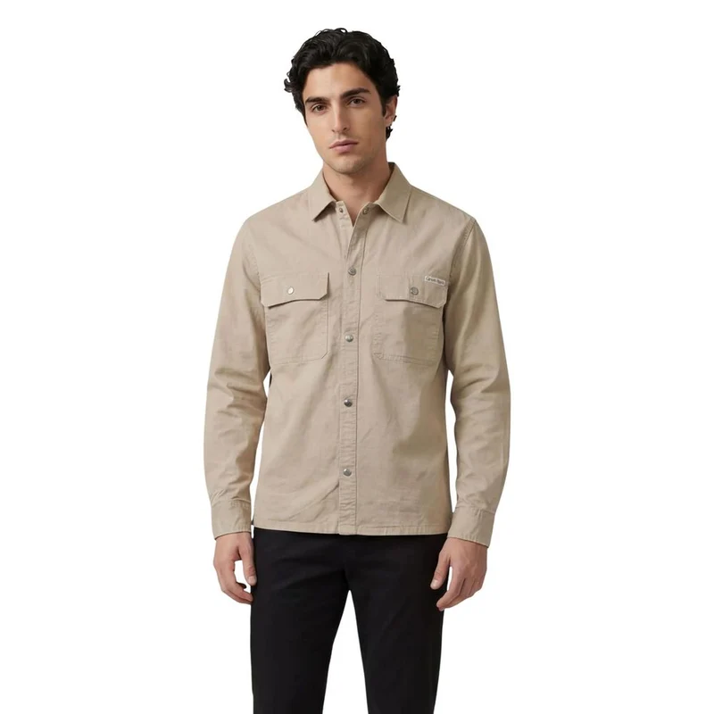 Calvin Klein Jeans Beige Denim Shirt 2XL