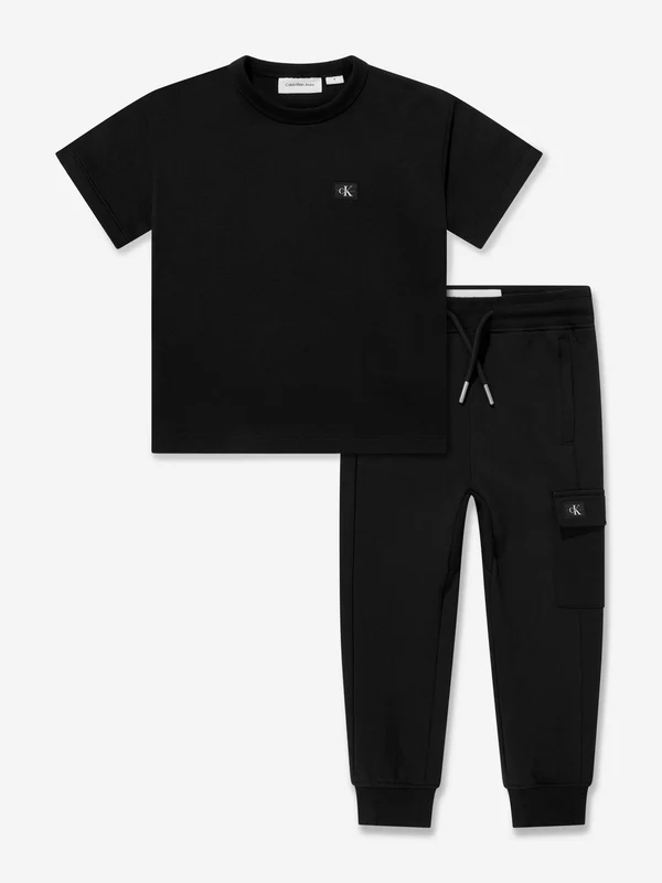 Calvin Klein Boys Trouser Set in Black Black / 6 Yrs