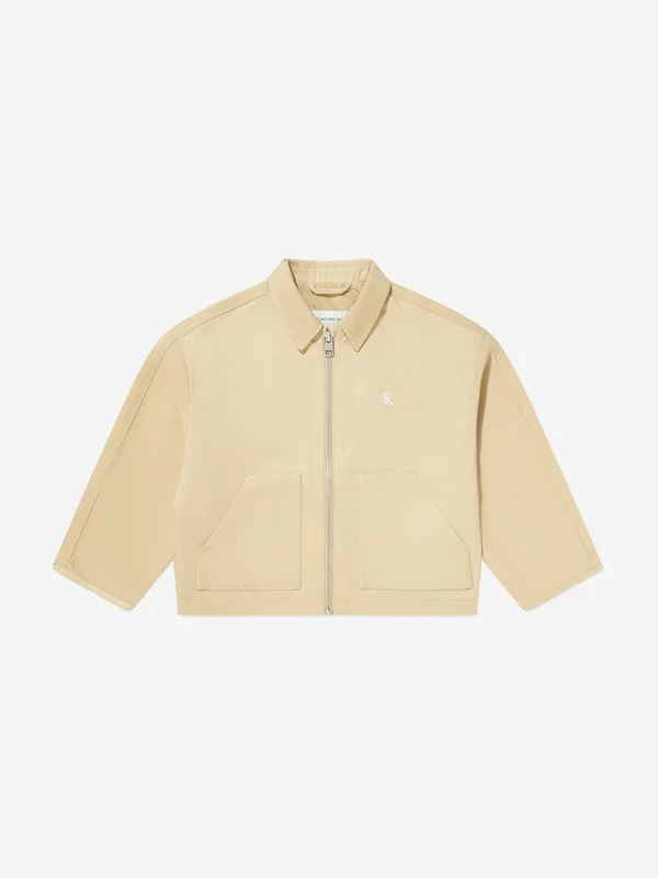 Calvin Klein Boys Workwear Jacket in Beige Beige / 6 Yrs