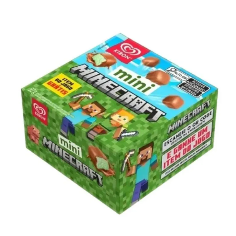 SORVETE KIBON MINI MINECRAFT 92G