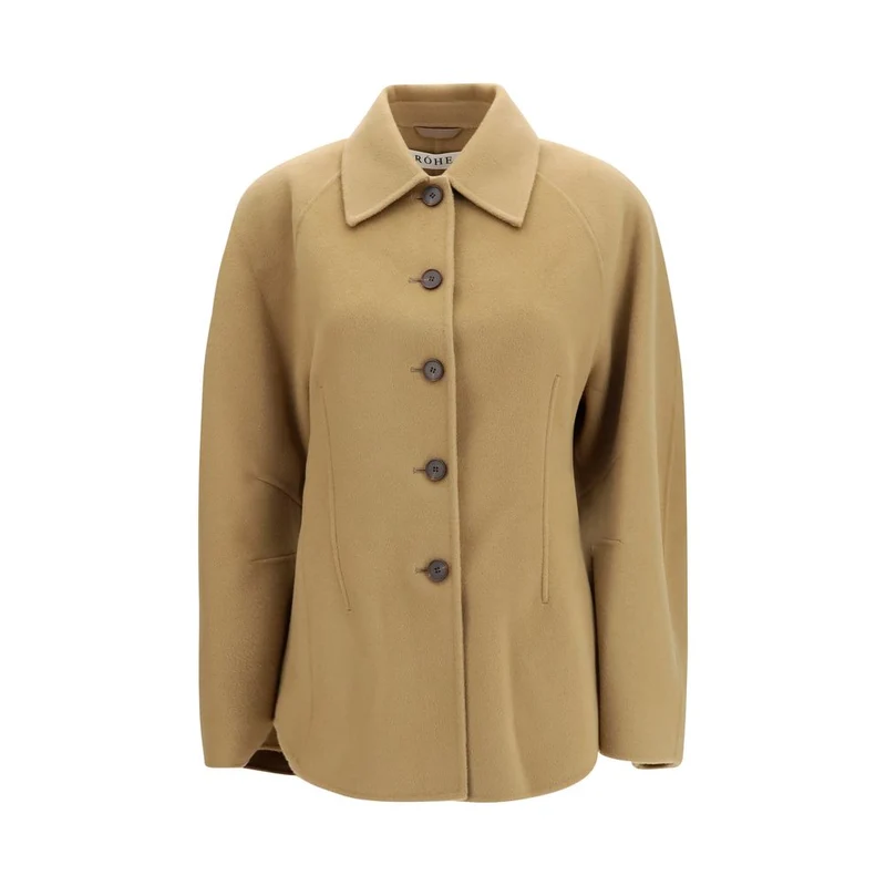 Rohe Beige Wool Oves Aries Full-Length Jacket IT38 | S