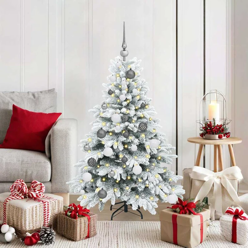 Kunstkerstboom 120 cm wit met 150 LED