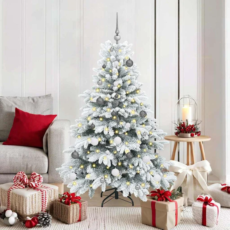 Kunstkerstboom 150 cm wit met 150 LED