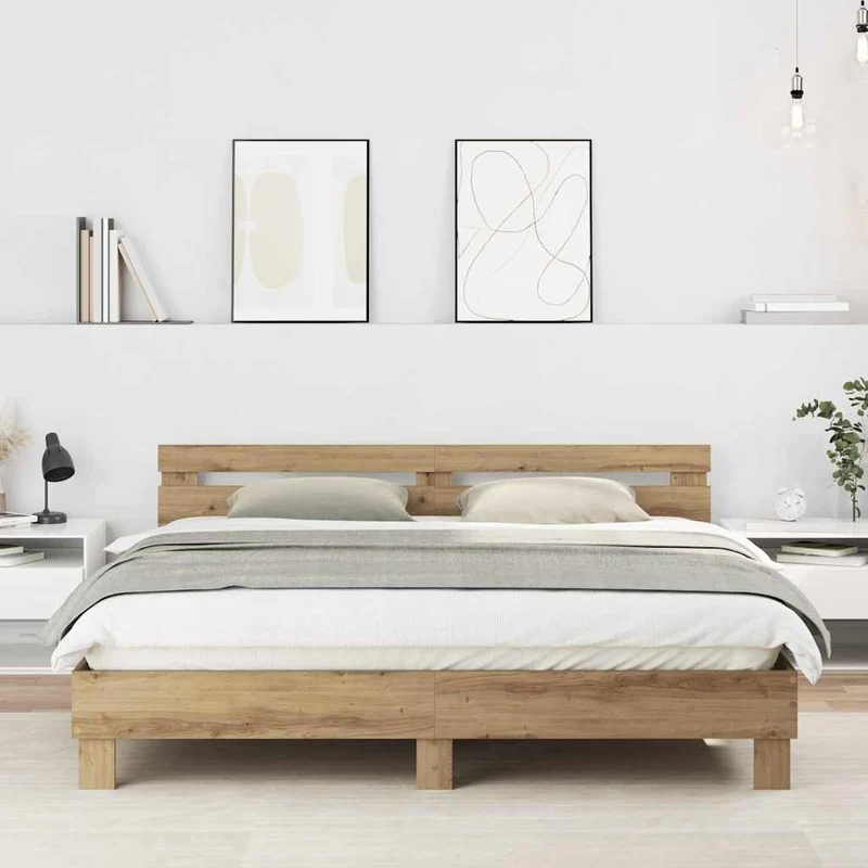 Sängyn runko Artisan tammi 203 x 185 x 70 cm Tekninen puu