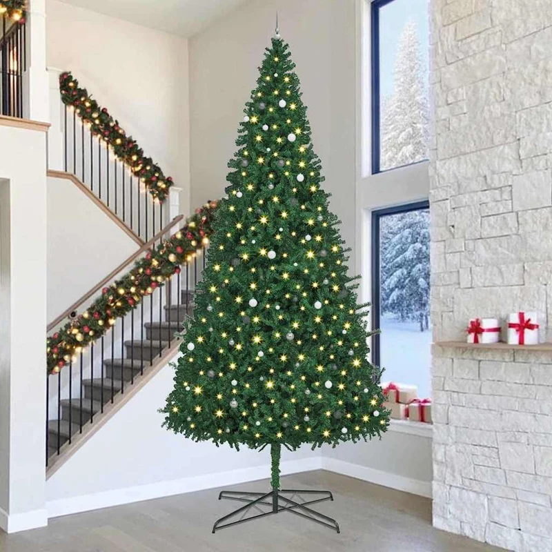 Kerstboom 400 cm groen met slingerlichten
