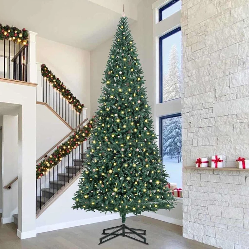 Kunstkerstboom 500 cm groen met LED en ballen