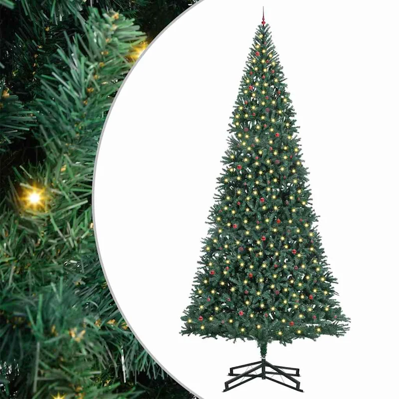 Kunstkerstboom 500 cm groen met LED en ballenset