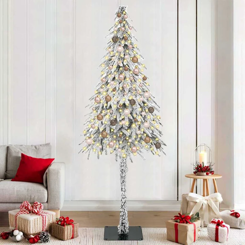 Kerstboom met 300 LED wit 210 cm PE en staal