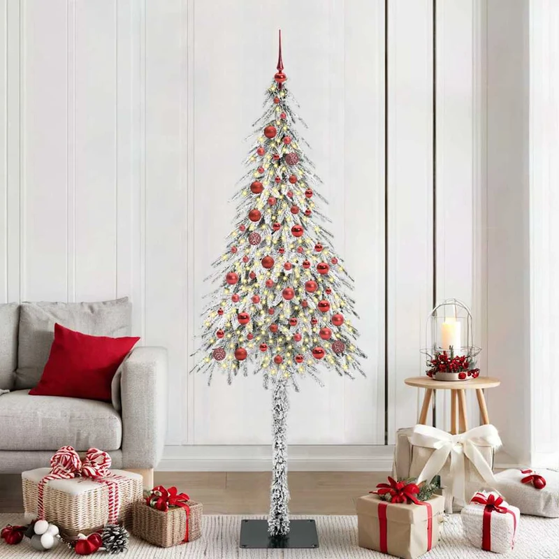 Kerstboom 210 cm 300 LED wit PE staal