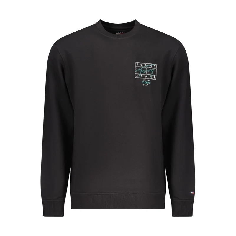Tommy Hilfiger Black Cotton Men Sweatshirt 3XL