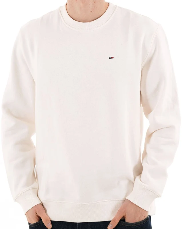 Tommy Jeans Flag Crew Sweatshirt Ancient White 3XL