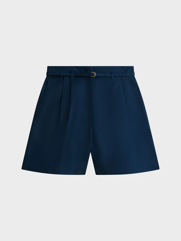 Tommy Hilfiger - Women's Linen Blend Short Navy / 34