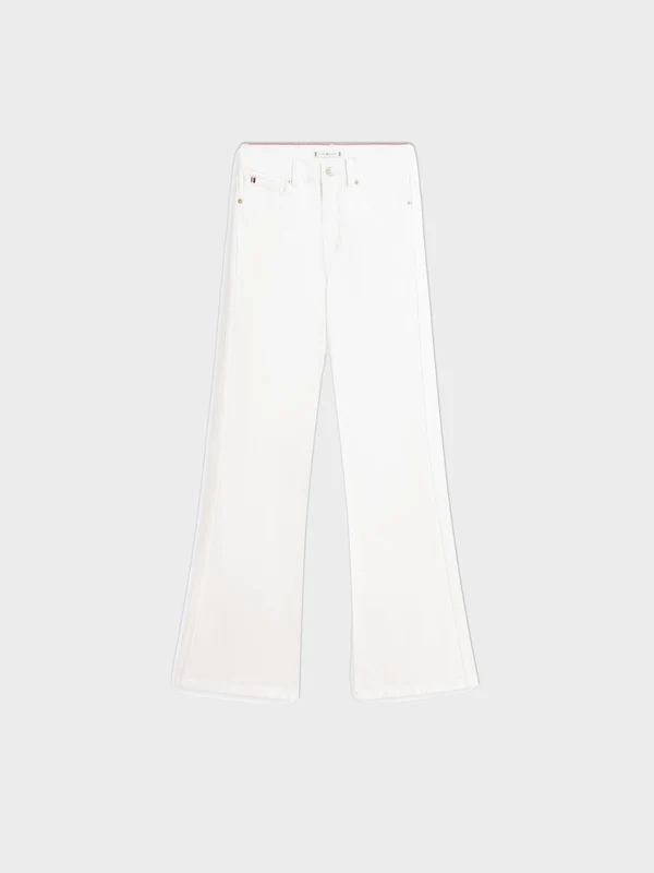 Tommy Hilfiger - Women's Mid Rise Flared White Jeans White 1 / 28
