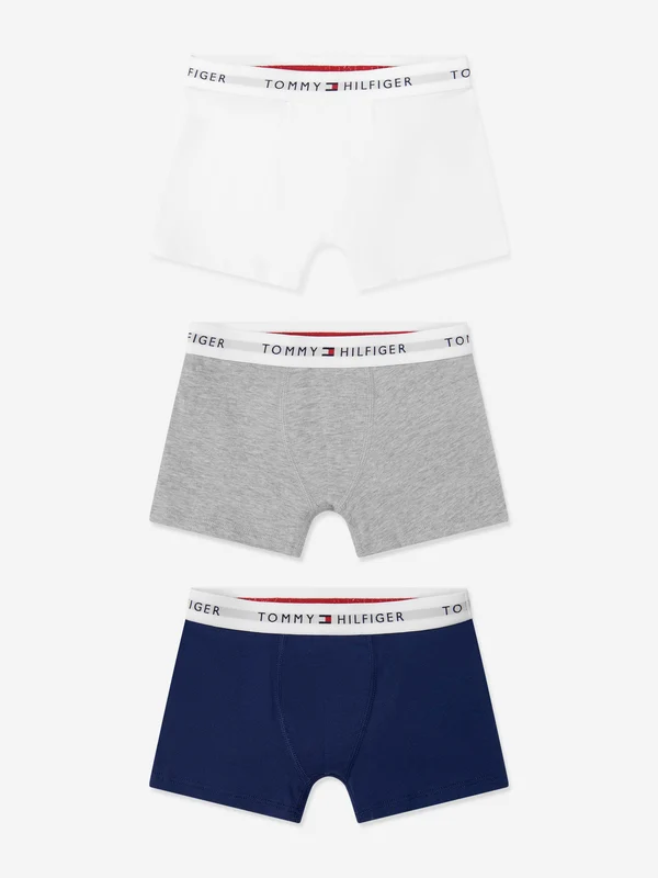 Tommy Hilfiger Boys 3 Pack Boxer Shorts Set in Grey Grey / 4 - 5 Years