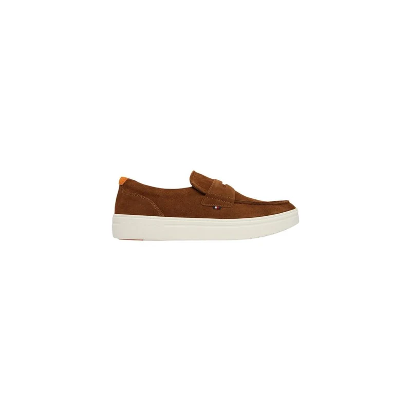 Tommy Hilfiger Brown Suede Leather Slip-On Loafers EU43/US10