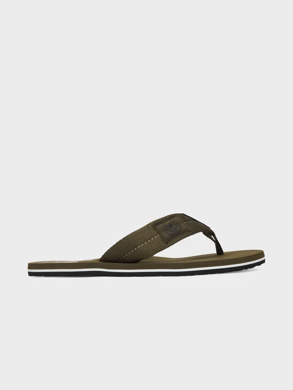 Tommy Hilfiger - Men's Patch Hilfiger Beach Flip Flops Willow Green / 44